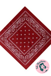 Klassisk Dyb Rød Bandana – Paisley Print